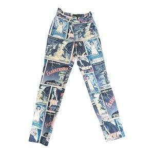Dolls Kill x Universal Monsters Collage Pants XXS Frankenstein Dracula Retro